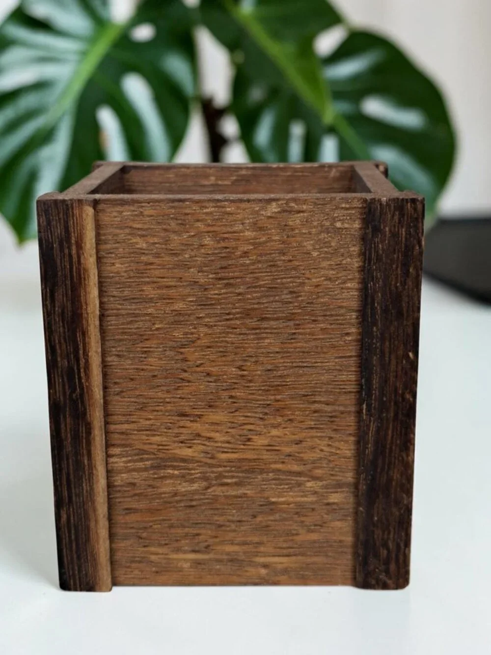 Rae Dunn PEN Holder, Wood Rustic Organizer PENS, Office Desk